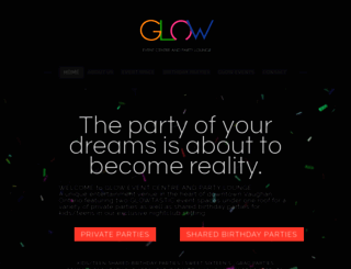 gloweventcentre.com screenshot