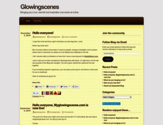 glowingscenes.wordpress.com screenshot