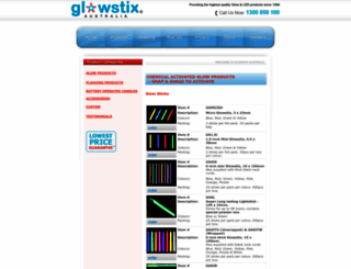 glowstix.com.au screenshot