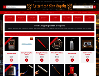 gluechippingglass.letterheadsignsupply.com screenshot