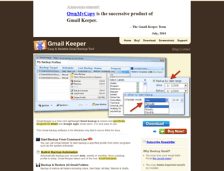 gmailkeeper.com screenshot