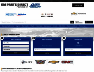 gmpartsdirect.com screenshot