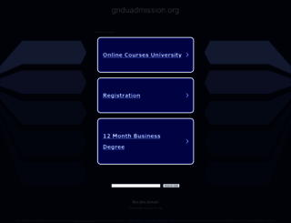 gnduadmission.org screenshot