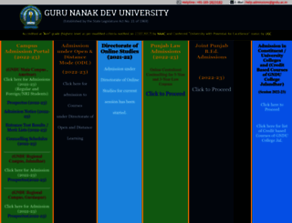 gnduadmissions.org screenshot