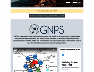 gnps.ucsd.edu screenshot
