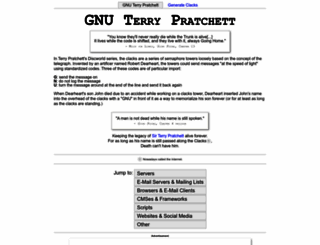 gnuterrypratchett.com screenshot