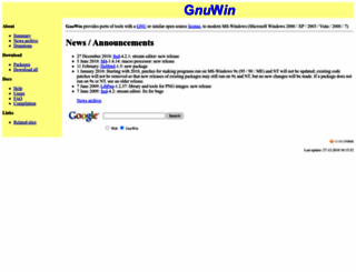 gnuwin32.sourceforge.net screenshot