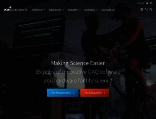 go.adinstruments.com screenshot