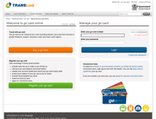 gocard.translink.com.au screenshot
