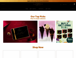 godiva.com.hk screenshot