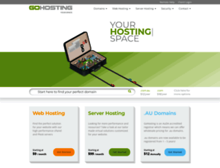 gohosting.com.au screenshot
