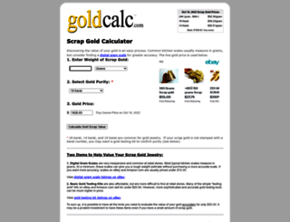 goldcalc.com screenshot