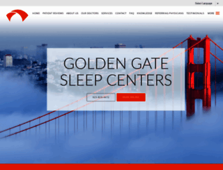 goldengatesleepcenters.com screenshot