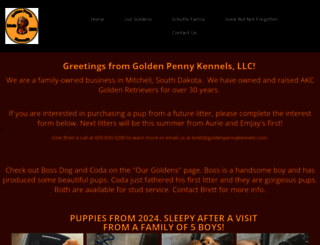 goldenpennykennels.com screenshot