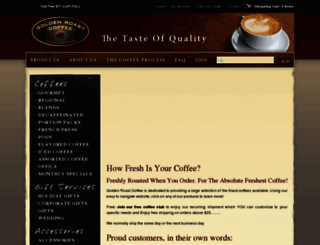 goldenroastcoffee.com screenshot