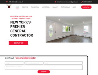 goldentalonconstruction.com screenshot