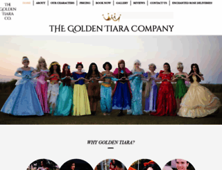goldentiaraprincessparties.com screenshot