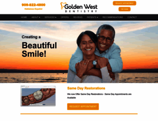 goldenwest-dentistry.com screenshot