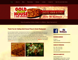 goldhousepizza.com screenshot