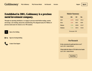 goldmoney.com screenshot