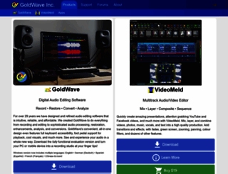goldwaving.com screenshot