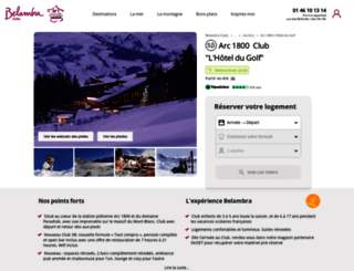 golf-hotel-lesarcs.com screenshot