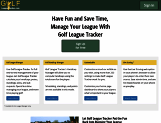 golfleaguetracker.com screenshot