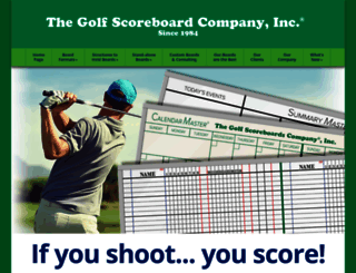 golfscoreboard.com screenshot