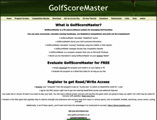 golfscoremaster.co.uk screenshot