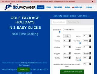golfvoyager.com screenshot