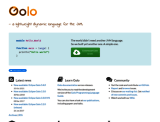 golo-lang.org screenshot