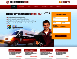 golocksmithsperth.com.au screenshot