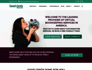 goodcentsbookkeeping.com screenshot
