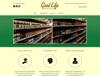 goodlifehealthfoods.com screenshot