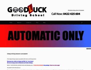 goodluckdrivingschool.com.au screenshot
