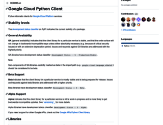 google-cloud-python.readthedocs.io screenshot