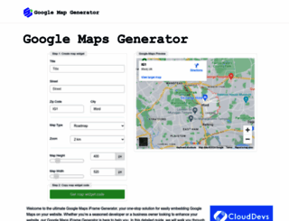 google-map-generator.com screenshot
