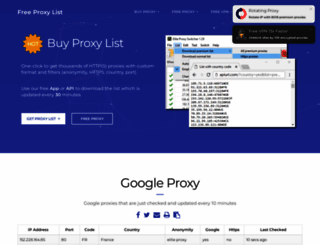 google-proxy.net screenshot