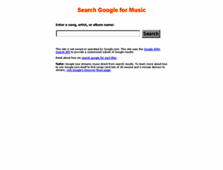 googlemusicsearch.com screenshot