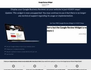 googlereviewwidget.com screenshot