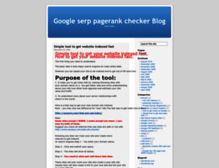 googleserppagerankchecker.wordpress.com screenshot