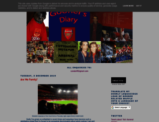 goonersdiary.co.uk screenshot