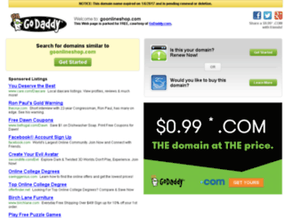 goonlineshop.com screenshot