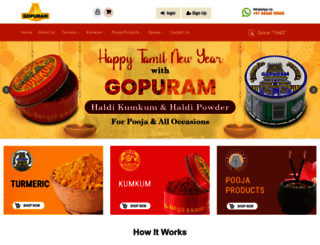 gopuramproducts.com screenshot
