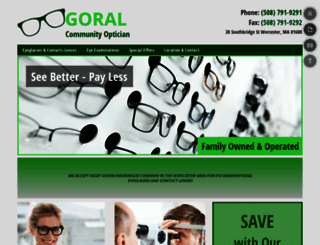 goralcommunityoptician.com screenshot