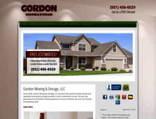 gordonmovingandstorage.com screenshot
