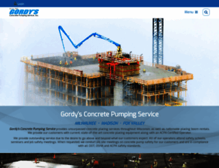 gordysconcretepumping.com screenshot