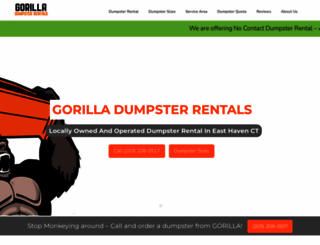 gorilladumpsterrentals.com screenshot