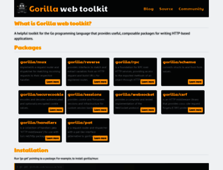 gorillatoolkit.org screenshot