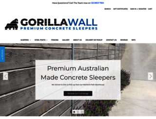 gorillawall.com.au screenshot